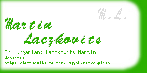 martin laczkovits business card